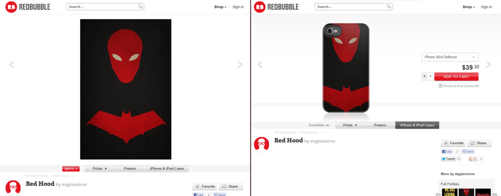 Red Hood iPhone case / Red Hood iPod case with stolen logo
