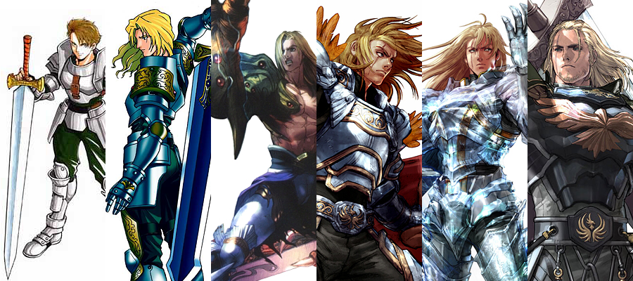 Collage of artwork of Siegfried from the Soul Edge and Soul Calibur games