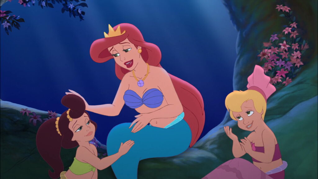 A screencap of Queen Athena from The Little Mermaid III: Ariel's Beginning