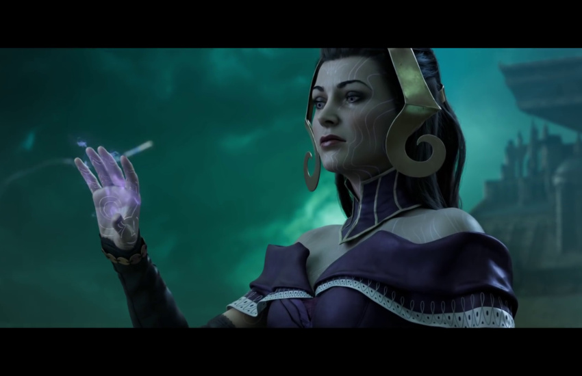 Magic the Gathering War of the Spark trailer screenshot: Liliana Vess
