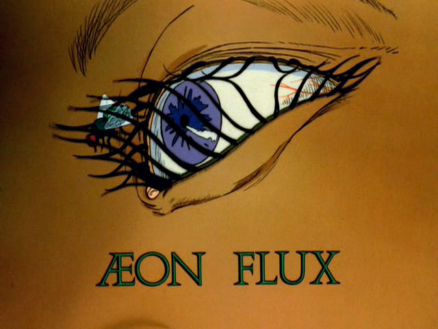 A screencap of the Aeon Flux animated series' title card