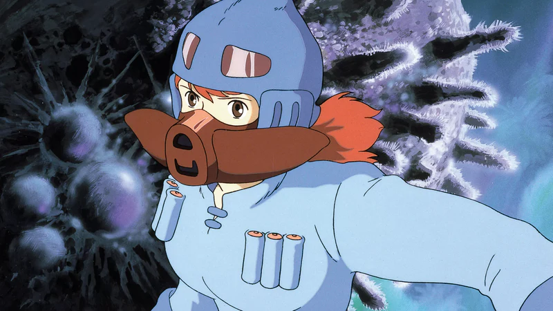 Screencap of Nausicaa from the official Studio Ghibli website